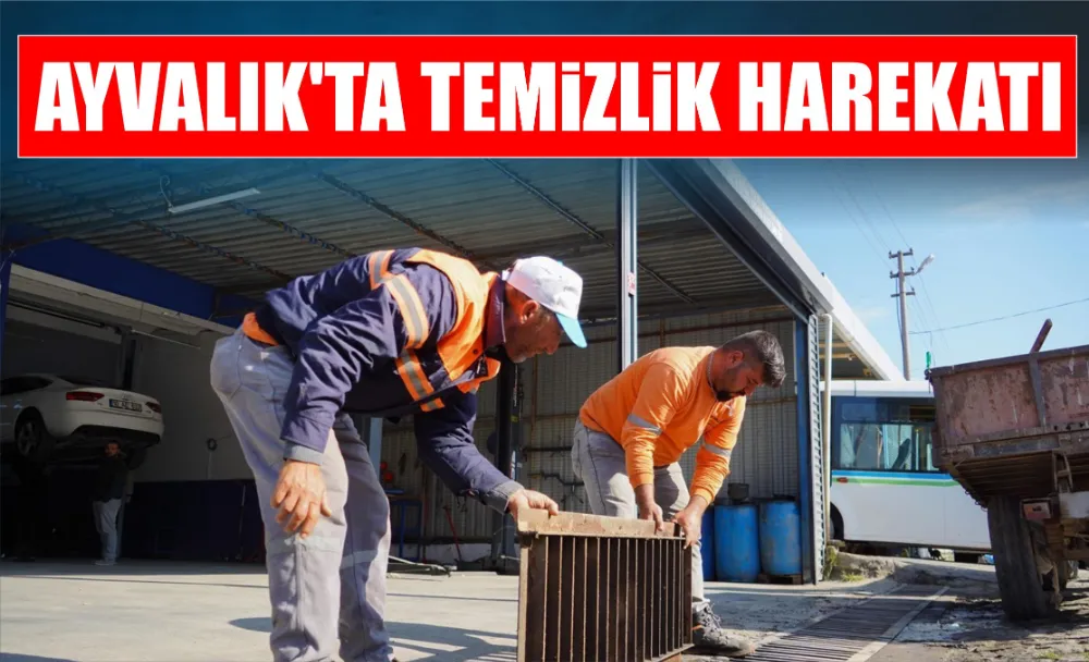 Ayvalık’ta mazgal ve yağmur suyu kanallarına temizlik harekatı