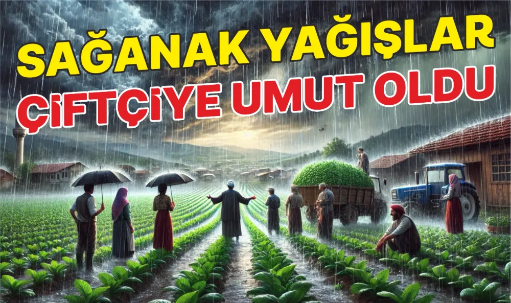 SAĞANAK YAĞIŞLAR ÇİFTÇİYE UMUT OLDU 