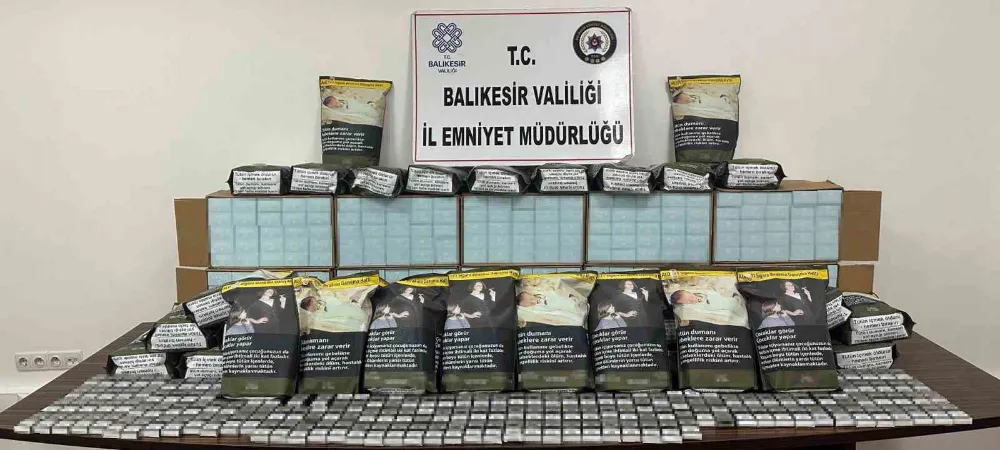 Balıkesir’de kaçak tütün ve makaron operasyonu: 1 şahıs tutuklandı