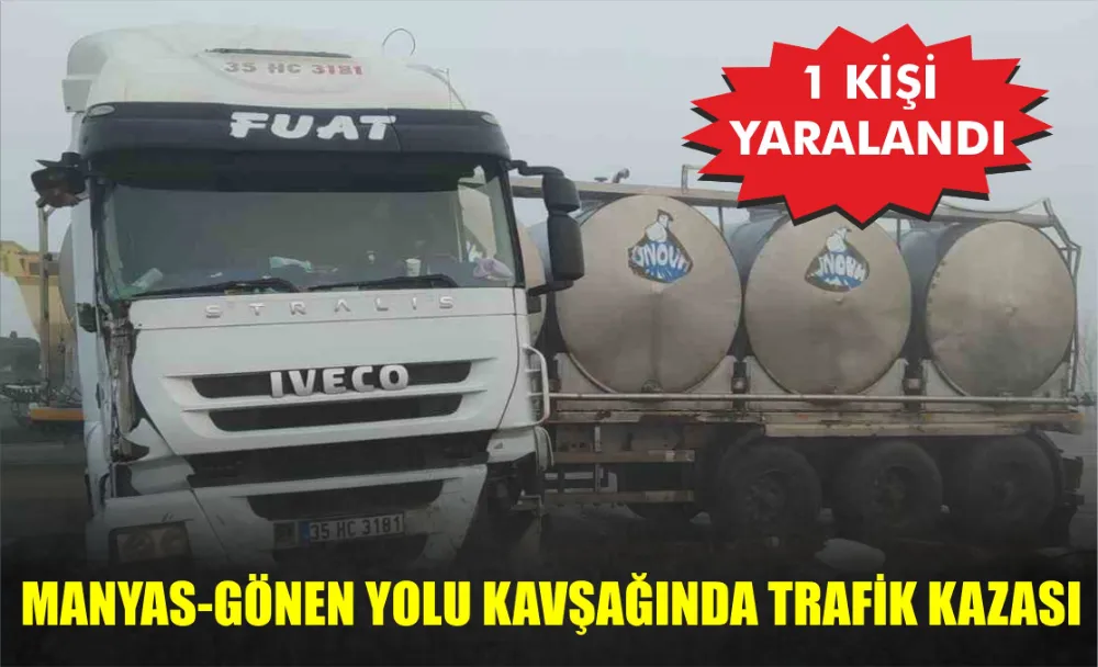 Manyas-Gönen Yolu kavşağında trafik kazası: 1 yaralı