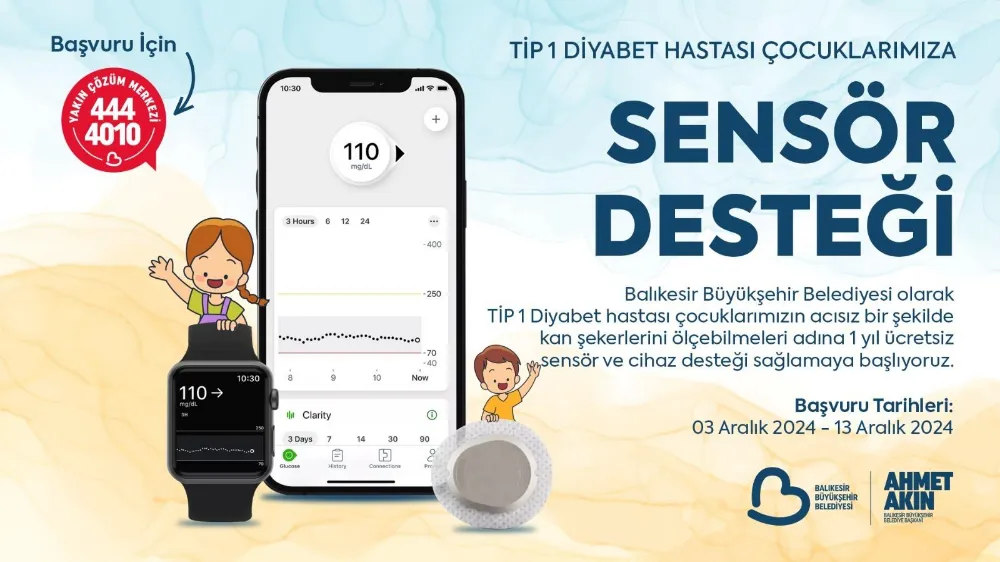 Diyabetli çocuklara ücretsiz cihaz desteği 