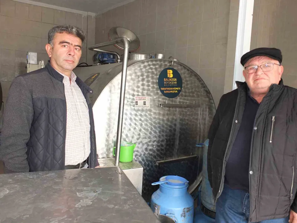 Burhaniye’de Büyükşehir Belediyesi’nden Kooperatife Süt Tankı Desteği
