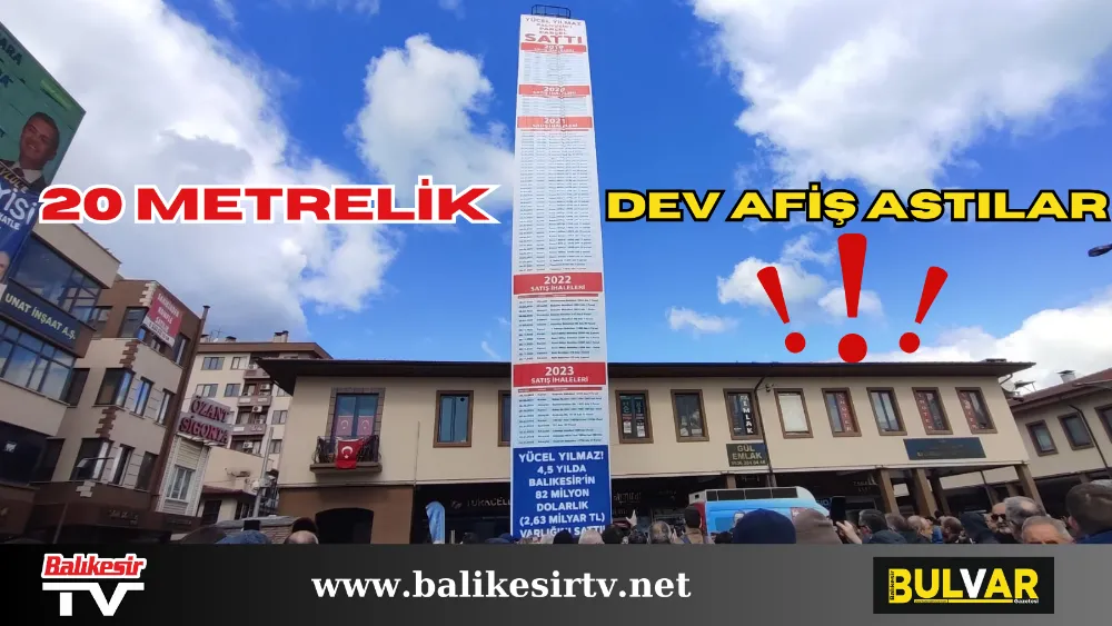 20 METRELİK DEV AFİŞ ASTILAR !