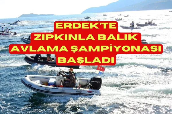  Erdek’te Zıpkınla Balık Avlama Şampiyonası Başladı