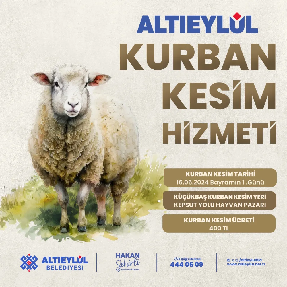 Altıeylül’den Kurban Kesim Hizmeti