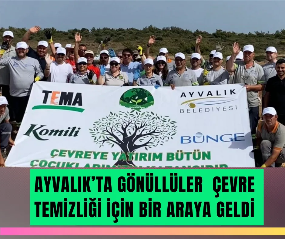 Ayvalık’ta Gönüllüler Çevre Temizliği İçin Bir Araya Geldi