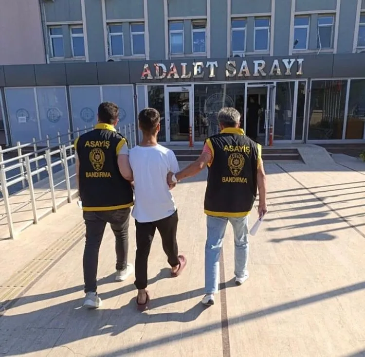 BALIKESİR’DEN ÇALA ÇALA GİTTİ BANDIRMA’DA YAKALANDI