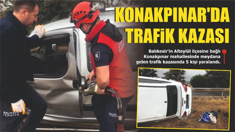 KONAKPINAR’DA TRAFİK KAZASI 