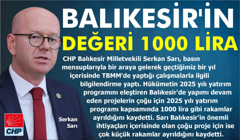 2025 Yılı Yatırım Programı Balıkesir’i Teğet Geçti